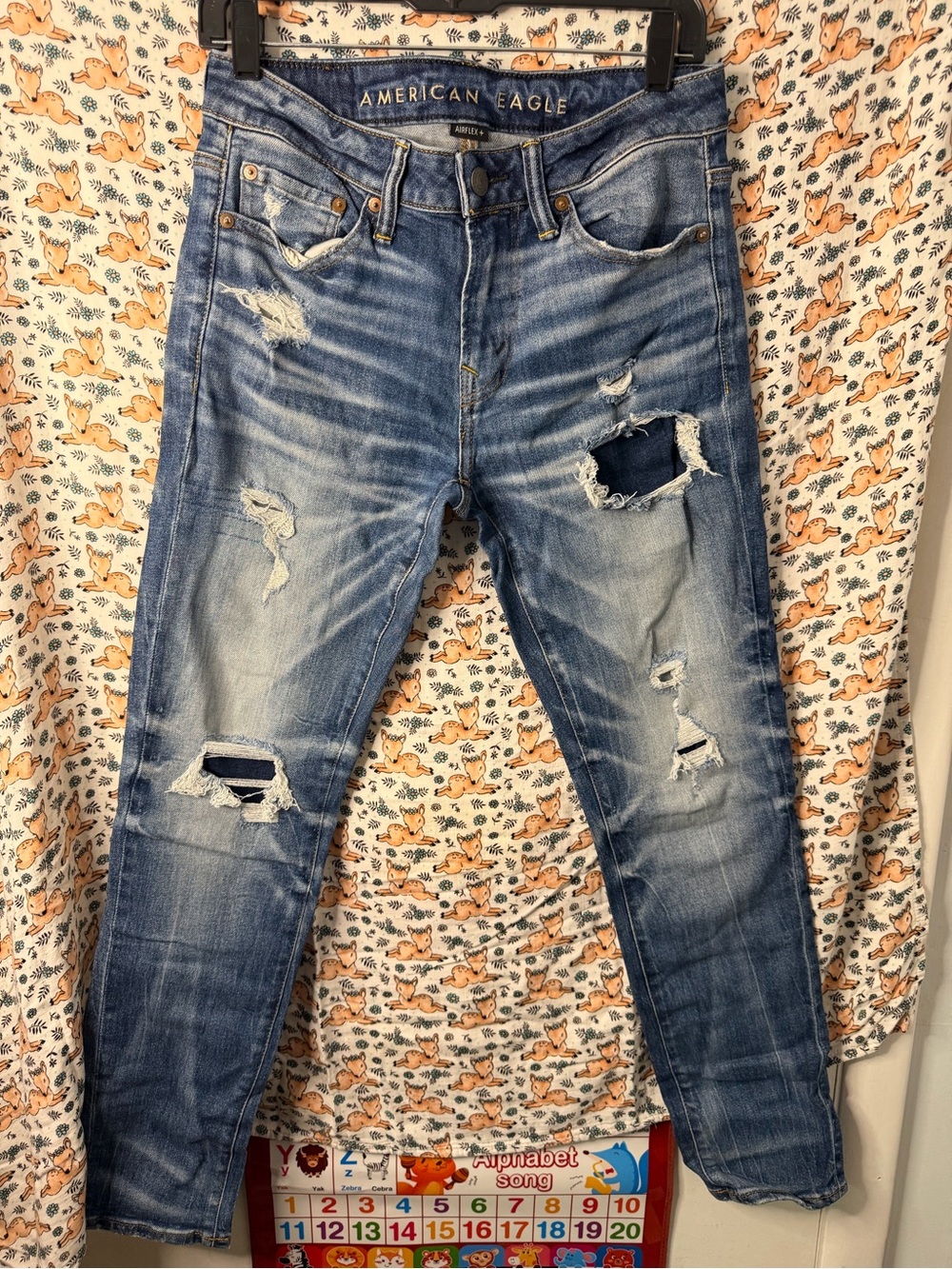American Eagle Outfitters Men's Distressed Blue Denim Jeans